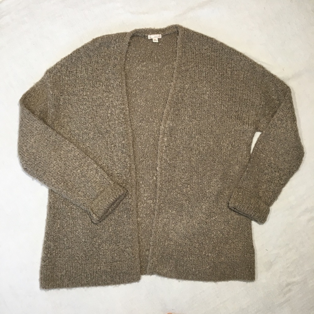 Tan Chunky Cozy Oversized Boho Cardigan w/ Pockets